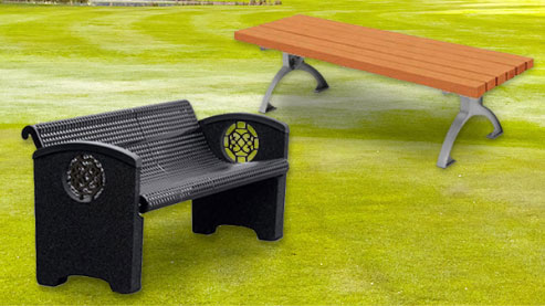 Commercial Outdoor Benches - Metal Park And Picnic Benches