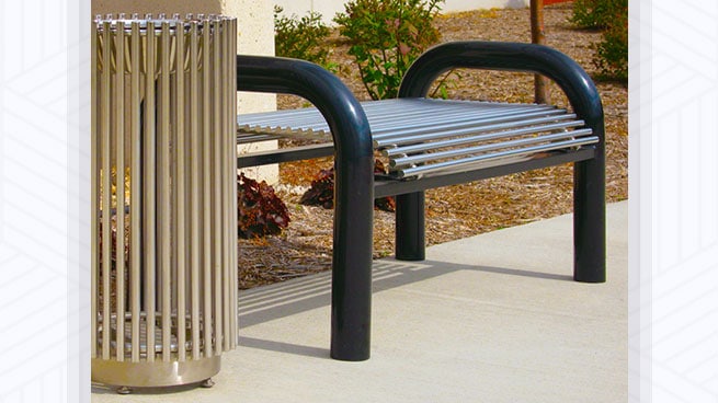 Commercial outdoor benches